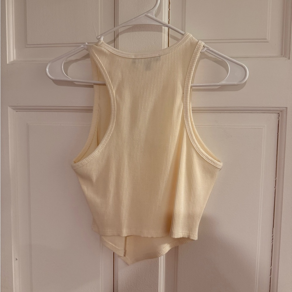 Lulu's Ivory Ribbed Tank Top - Picture 4 of 4